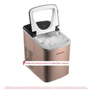Frigidaire 26 lb. Bullet Ice Maker, Countertop Ice Machine with LED Control Panel, Copper Stainless Steel