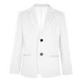 thumbnail image 1 of Alvivi Blazer Classique pour Garçons, Col Cranté, Costume Formel de Gentleman, Veste de Fête de Mariage, Blanc 8, 1 of 5