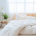 thumbnail image 4 of Sleepgram King Sized Pre Shrunk Lightweight Embroidered Cotton Comforter, White, 4 of 7