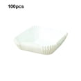 thumbnail image 2 of 100Pcs Cooking Trays Paper Liners Sqaure Household Restsurant Bar Non-Stick Kitchen Accessories Household Restsurant Bar Barbecue Picnic Baking White, 2 of 9