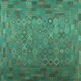 thumbnail image 1 of Ahgly Company Indoor Square Southwestern Turquoise Blue Country Area Rugs, 8' Square, 1 of 4