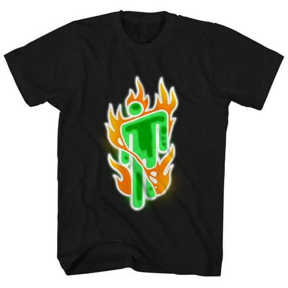 Billie Eilish Airbrush Flames Short Sleeve T Shirt