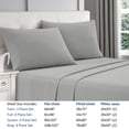 thumbnail image 3 of Lanco Premium 4 Piece Sheet Set, Bed Size: Queen, Bamboo Cooling, Solid Color, Light Grey, 3 of 5