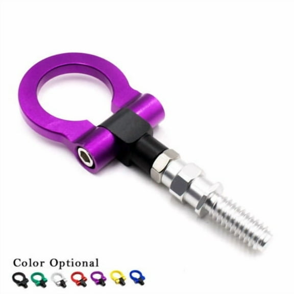 Front Rear Bumper Folding Ring Screw On Tow Hook Bar for BMW European Car Purple