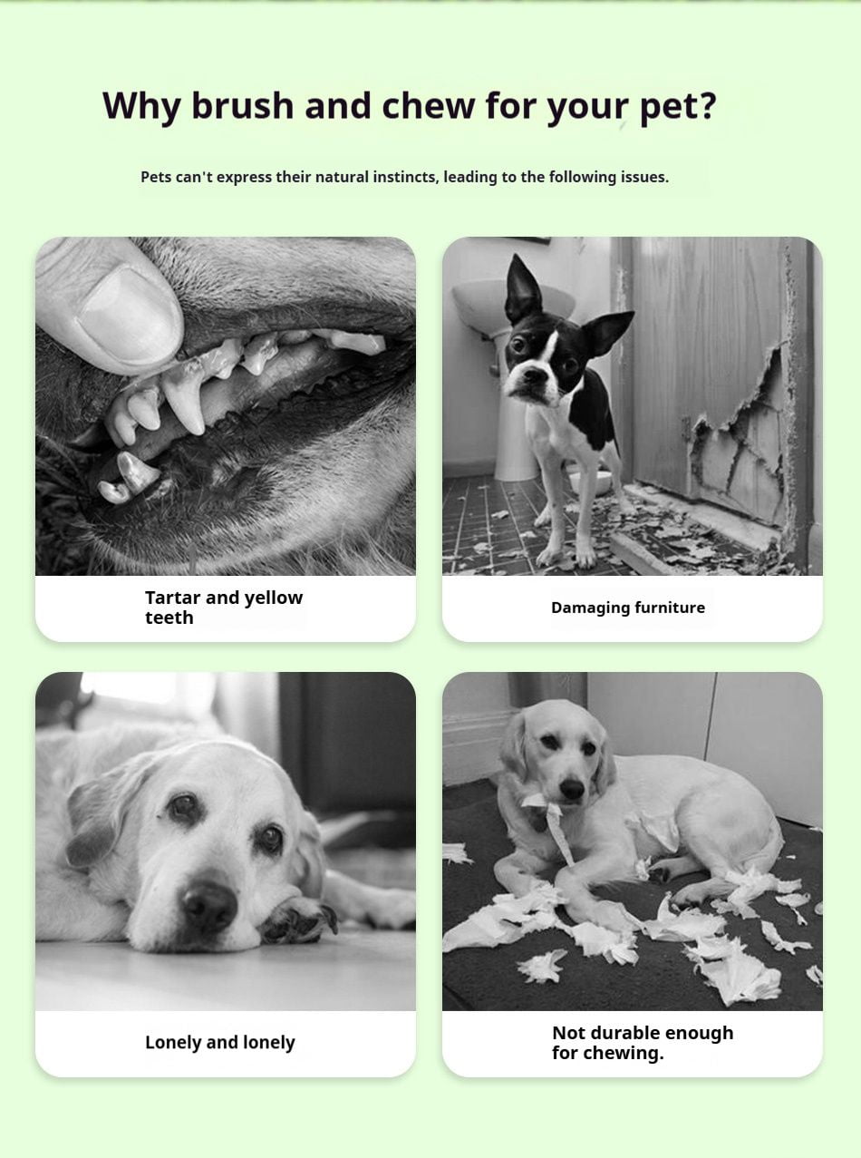 Chew Toys for Teeth Cleaning,Pet Sausage chew Brush,Pet chew & Clean Buddy