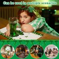 thumbnail image 5 of 4 piezas de manteles individuales del día de San Patricio lino verde trébol de cuatro hojas alfombras de mesa impresas 33x48cm aislamiento térmico decoración de la fiesta navideña, 5 of 5
