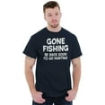 thumbnail image 3 of Funny Dad Gone Fishing Hunting Season Men's Graphic T Shirt Tees Brisco Brands M, 3 of 5