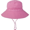 thumbnail image 5 of CoCopeaunts Wide Brim Bucket Hat for Kids Spring Summer Outdoor Sun Protection Headwear Baby Boy Windproof Rope Fisherman Hat, 5 of 8