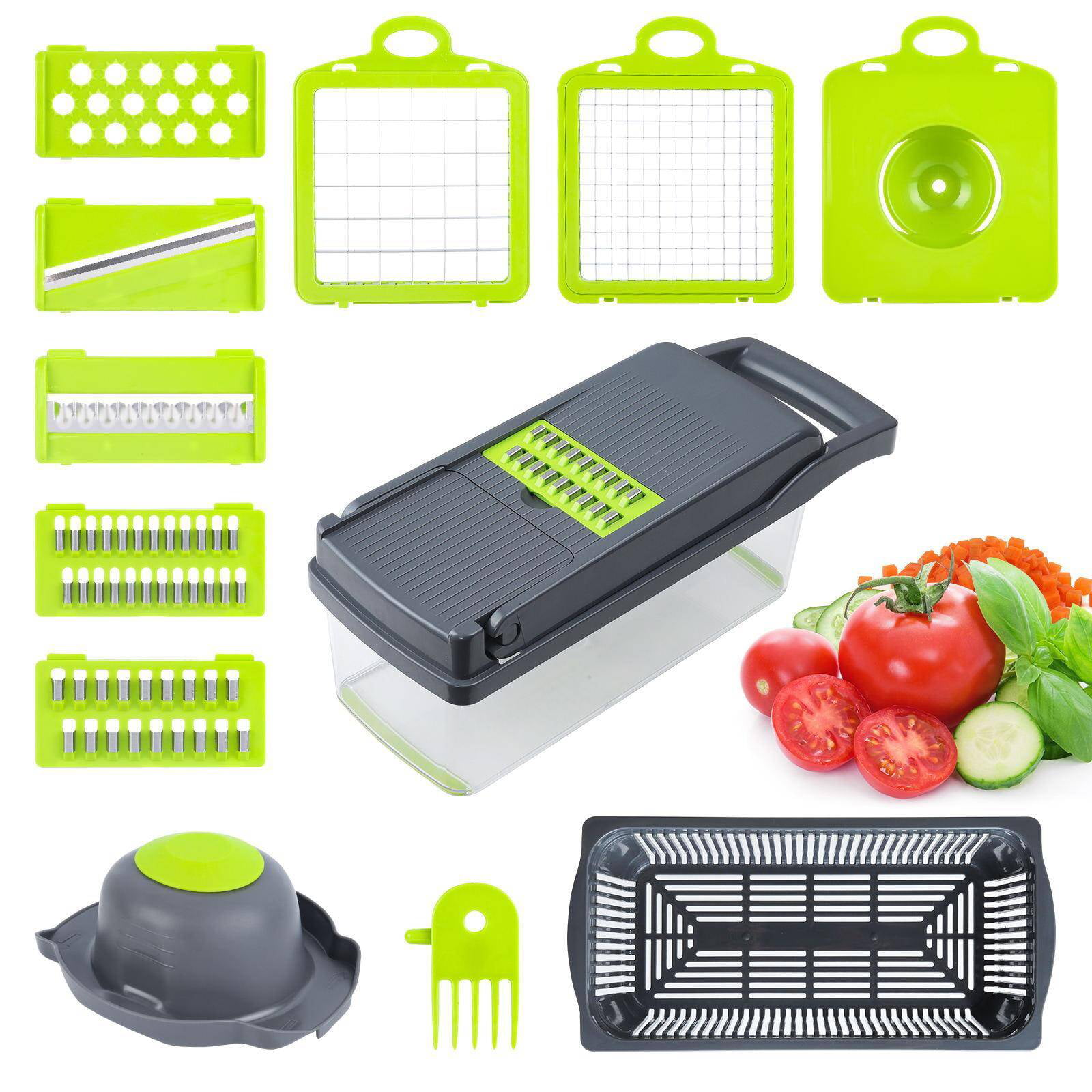 WSNYY Multi Slicer Vegetable Cutter Kitchen, Manual Vegetable Chopper with  Container Multifunctional Professional, Vegetable Chopper with Container