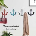 thumbnail image 2 of Vintage Rustic Cast Iron Wall Hooks with Nautical Anchor Design, Shabby Chic Antique Metal Decorative Wall Hooks for Bathroom, Coat Hooks, Screws Incl, 2 of 4
