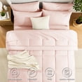 thumbnail image 2 of Queen Comforter Set, Dark Grey 7 Pieces Bed in a Bag All Season Bedding, with Stitch Quilted Comforter Flat Sheet Fitted Sheet Pillowcases, 2 of 9