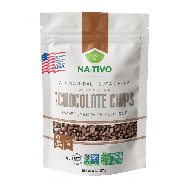 Nativo Wellness Sugar Free Mini Chocolate Chips Sweetened with ALLULOSE ...