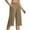 Beige, variant on Women Capris under $5! Xqxayjr Capris for Women Casual Summer Wide Leg Crop Pants Loose Comfy High Waisted Yoga Jogger Capri Pants with Pockets