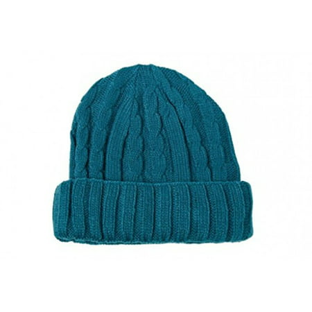 Sanremo Unisex Kids Warm Knitted Fold-Over Winter Beanie Hat (Corel