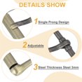 thumbnail image 3 of Uxcell Single Prong Belt Buckle Metal Center Bar Square Replacement Buckle Fit for Belt Purse Making Leather Hardware Bronze/Black 1 Inch, 3 of 6