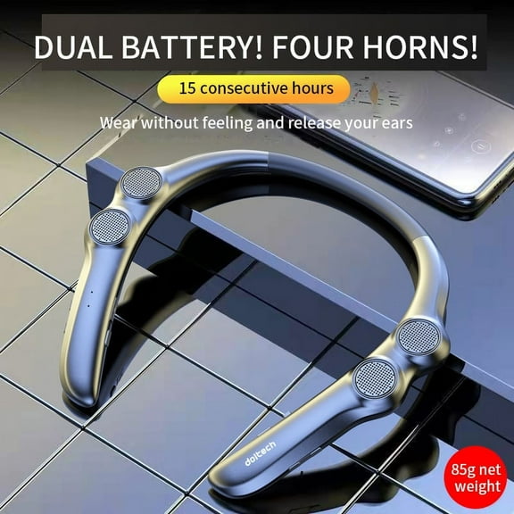 Bluetooth Compatible Speaker Hang Neck Wireless 9d Stereo Bass Portable Wearable Player 85g Weight Light 4 Speakers For Sports - Speakers