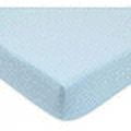 American Baby Company 100% Natural Cotton Percale Fitted Crib Sheet for Standard Crib and Toddler Mattresses, Blue, Soft Breathable, for Boys and Girls