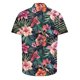 thumbnail image 4 of Camisas de Manga Larga para Hombres Moda Casual Floral Estampado Hawaiano Solapa Botón Superior, Ligero para Primavera Verano, 4 of 8