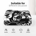 thumbnail image 6 of XMXT Throw Blanket, Tiger Animal Black Prints Flannel Blanket for Bed Sofa, 50 x 70 inches, 6 of 9