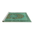 thumbnail image 2 of Ahgly Company Machine Washable Indoor Rectangle Persian Turquoise Blue Traditional Area Rugs, 2' x 4', 2 of 4