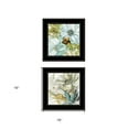 thumbnail image 4 of HomeRoots 15 x 15 x 1 in. Sea Glass Palette Floral Black Framed Print Wall Art - Set of 2, 4 of 5