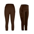 thumbnail image 3 of Asxite Girls Yoga Capris Elastic Waist Casual Summer Breathable with Pockets 2-12 Y, 3 of 4