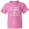 thumbnail image 3 of Inktastic My Great Grandma Loves Me- Heart Great Grandchild Youth T-Shirt, 3 of 5