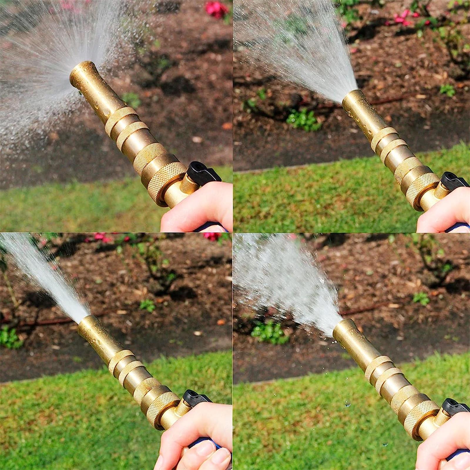 Brass Garden Hose Nozzle, TSV Heavy Duty Adjustable Twist Hose Sprayer for Standard Garden Hose, Water Hose Spray Nozzle for Garden Sprayer, Spray Nozzle, Power Washer Nozzle - image 3 of 9
