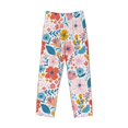 thumbnail image 6 of Uemuo Floral Ditsy Pattern Men's Wide Leg Palazzo Lounge Pants with Pockets Light Weight Loose Comfy Casual Pajama Pants-XX-Large, 6 of 9