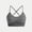 Dark Gray, variant on Xfvqtps Sports Bras for Women Wireless Spaghetti Strap Padded Push up Rib Solid Color Crop Tank Tops for Yoga Gym Fitness Dark Gray