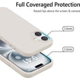 thumbnail image 3 of iPhone 16 Case, iPhone 16 Phone Case Liquid Silicone Gel Rubber Slim Phone Case Soft Anti-Scratch Durable Microfiber Lining Full Body Shockproof Protective Cover iPhone 16 6.1", Stone, 3 of 13
