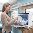 thumbnail image 7 of Portable Countertop Dishwasher with Built-in Light, 6 Wash Modes, Dual Water Supply System, LED Digital Control Panel, Compact Mini Dishwasher for Home, Apartment, Dorm, Boat and RV, 7 of 7