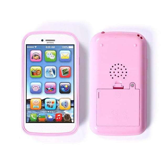 Teléfono musical de juguete Chok para niños, juguete de aprendizaje para bebés, juguete de aprendizaje para niños pequeños, de 12 a 18 meses, de 1 a 3 años (rosa)