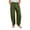 Green, variant on Teen Girls Casual Cotton Linen Pants Lightweight Summer Loose Fit Elastic Waist Plus Size Loung𝐞 Long Trousers Solid