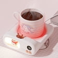 thumbnail image 1 of Cute Cup Warmer Cute Cartoon Smart Scheduled Temperature Control Heating Plate for Home Dormitory CN 110V‑220V, 1 of 3