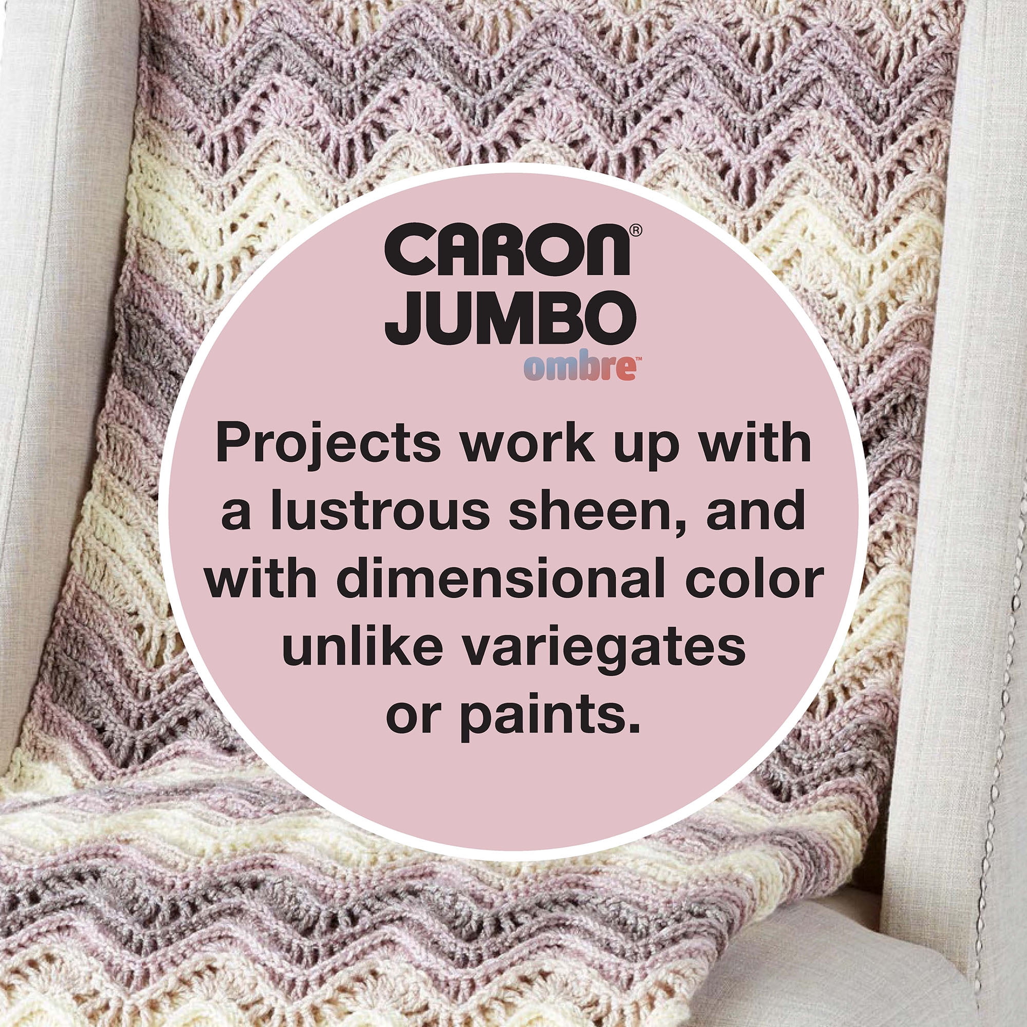 Caron® Simply Soft® Ombre™ #4 Medium Acrylic Yarn, Grape Purple Ombre 5oz/141g, 235 Yards (12 Pack)
