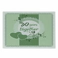 thumbnail image 1 of Aniversery Cutting Board, 30 Years Together in Green Tone Monochrome Design, Decorative Tempered Glass Cutting and Serving Board, in 3 Sizes, by Ambesonne, 1 of 2
