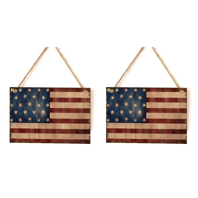 Colgante de madera Tablero de madera 4 de julio Día de la Independencia Americana Día Patriótica Decoración de Garaje Muestras para Hombres Artes de Artesanía Eigraketly HA012055-00