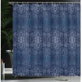 thumbnail image 3 of Ambesonne Floral Shower Curtain, Victorian Lace Flowers Print, 69"Wx75"L, Navy Blue, 3 of 4