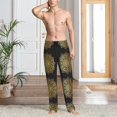 thumbnail image 2 of Pofeuu Gold Mandala Print Men's Pajama Pants, Soft Lounge Pajama Pants with big pockets for Men Plaid Pj Bottoms-XX-Large, 2 of 6