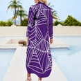 thumbnail image 5 of Robe Décontractée Halloween Toile d'Araignée Mode de Rue Robes Manches Longues Femmes Design Col en V Robe en Chiffon Surdimensionnée, 5 of 5