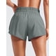 thumbnail image 2 of Shorts CRZ YOGA Cintura Alta con Bolsillo y Cierre Gris Talle S, 2 of 5