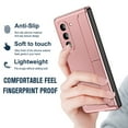 thumbnail image 6 of for Samsung Galaxy Z Fold 5 Case with Removeable Pen Slot & Free S Pen Built-in Screen Protector Adjustable Stand, Drop Protection & Luxury Shockproof Thin Hard PC Cover for Z Fold 5, Rosegold, 6 of 7