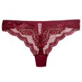 thumbnail image 3 of Gibobby Calzoncillos de encaje para mujer Mujeres Sexo Tanga Impreso Elasticidad Transpirable Francés Encaje Mujeres Bragas Ropa interior sexy(Rojo de la sandía,G), 3 of 5