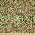 thumbnail image 2 of Ambesonne Exotic Fabric by the Yard Microfiber, Realistic Wild Cat Pattern, 2 Yards, Pastel Brown and Caramel, 2 of 2