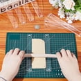 thumbnail image 3 of 1set 5sets 5 styles Transparent Acrylic Clay Thickness Ruler Modeling Tools for Ceramic Craft Making Clear 180x22x2~6mm 1style/set, 3 of 5