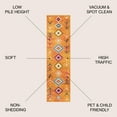 thumbnail image 4 of JONATHAN Y MOROCCAN HYPE 2 x 8 Runner Rug, Tribal Love Geometric - Orange/Multi, MOH105C-28, 4 of 9
