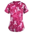 thumbnail image 2 of NAMTYQX Tshirts Shirts for Women Trendy Plus Size Soft Breast Cancer Shirts Purple Size 5XL, 2 of 4