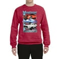 thumbnail image 2 of Wild Bobby, Mustang Ford Classics Cars and Trucks Unisex Crewneck Graphic Sweatshirt, Vintage Heather Red, XX-Large, 2 of 6