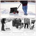 thumbnail image 3 of AKDSteel Pelle à Neige en Métal Robuste avec Roues, Lame Inclinée à 5 Positions Réglables et Poignée de Hauteur, Pousseur Ergonomique en Acier, Roues Antidérapantes, Bord en Caoutchouc pour un Déneigement Rapide, 3 of 8